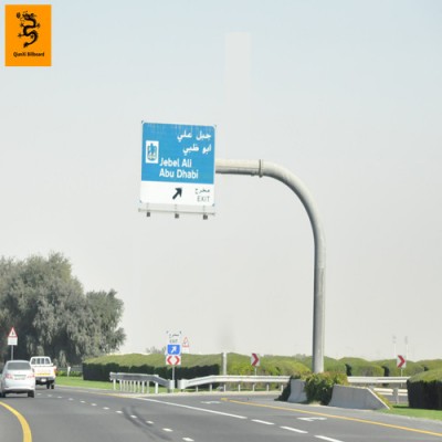 caution steel pole road traffic safety signs board