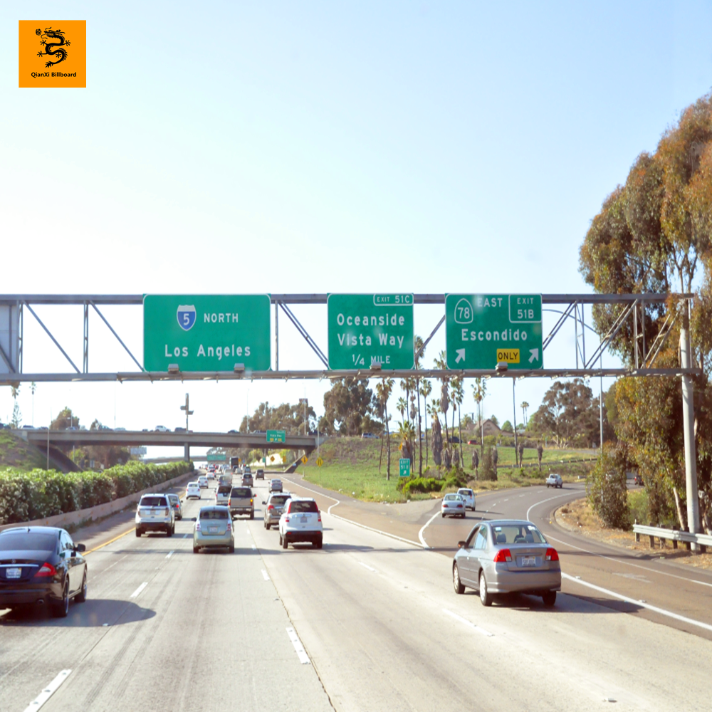 overhead security traffic light pole signs